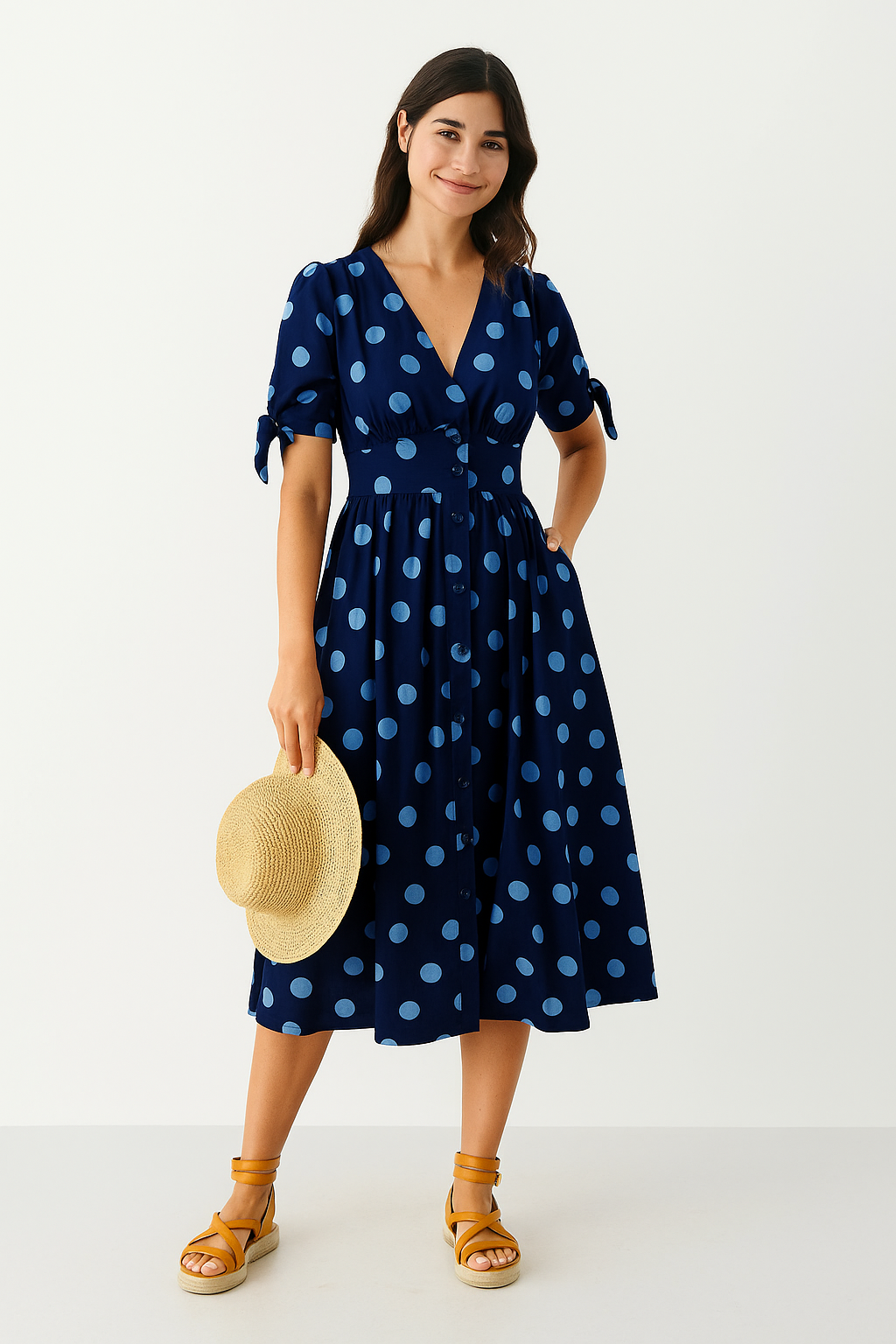 Aurelie | Robe à pois élégante pour un look sophistiqué et chic