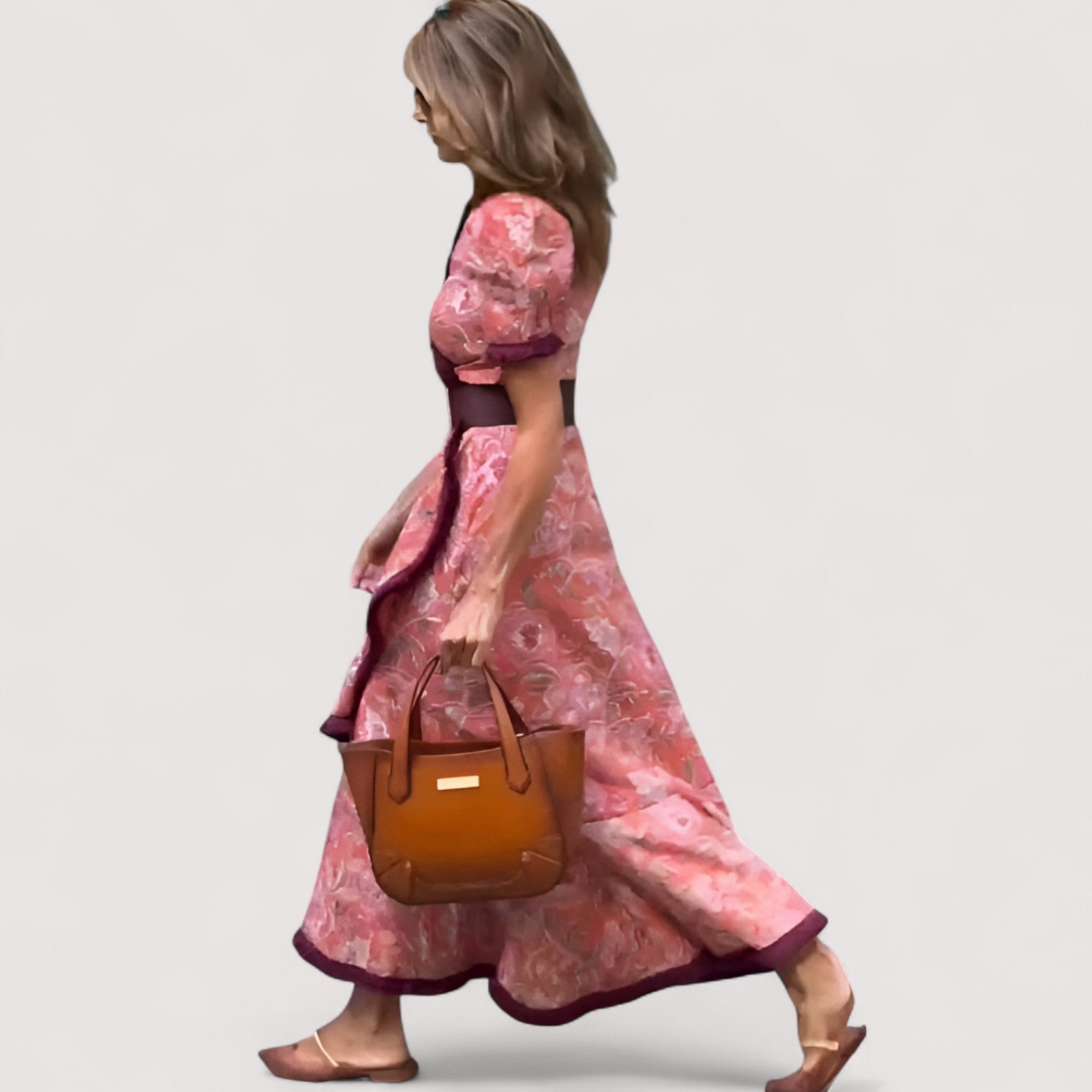 Sif | Robe longue rose raffinée pour une apparence élégante et sophistiquée