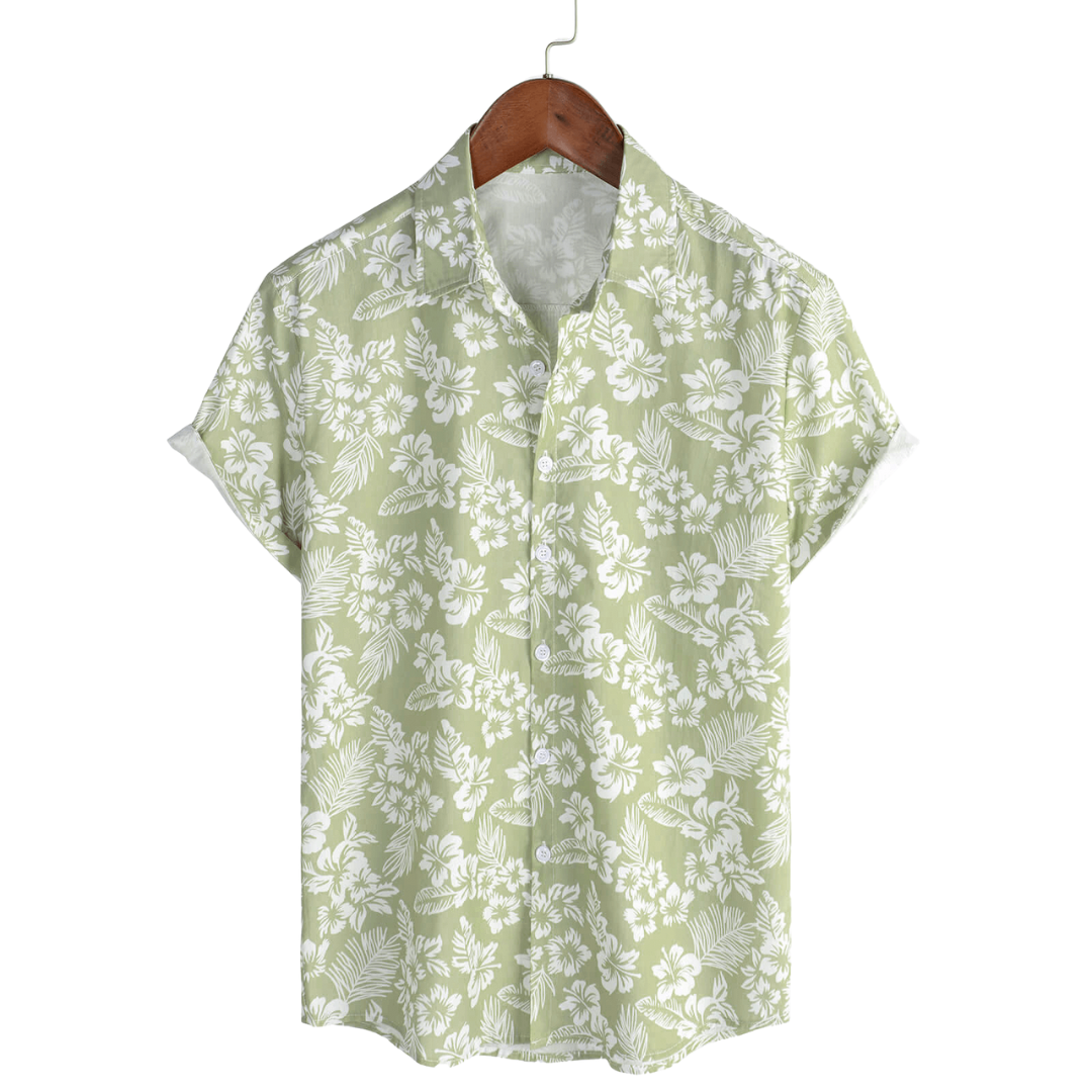 Mathieu – Chemise hawaïenne élégante à manches courtes avec motif floral raffiné