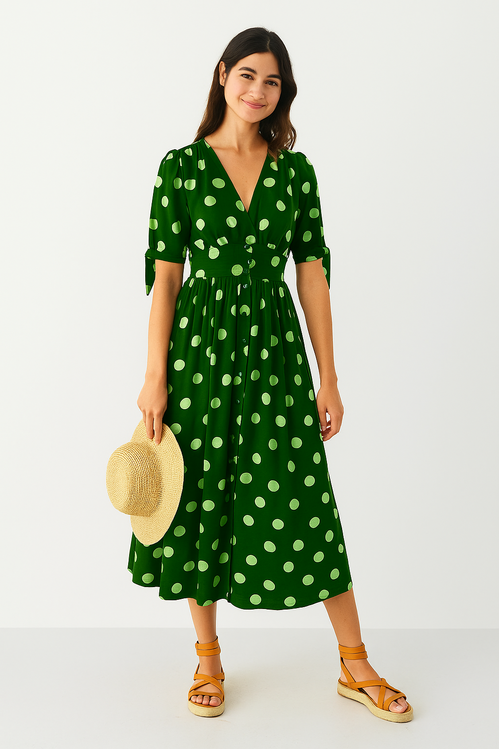 Aurelie | Robe à pois élégante pour un look sophistiqué et chic