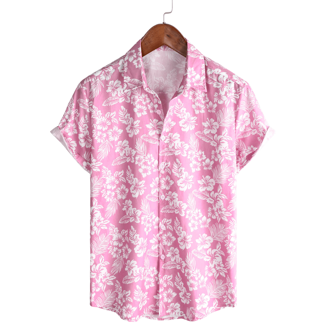 Mathieu – Chemise hawaïenne élégante à manches courtes avec motif floral raffiné