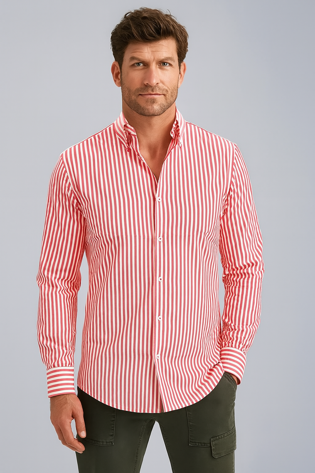 Chemise à rayures Leo - Protection élégante pour votre quotidien!