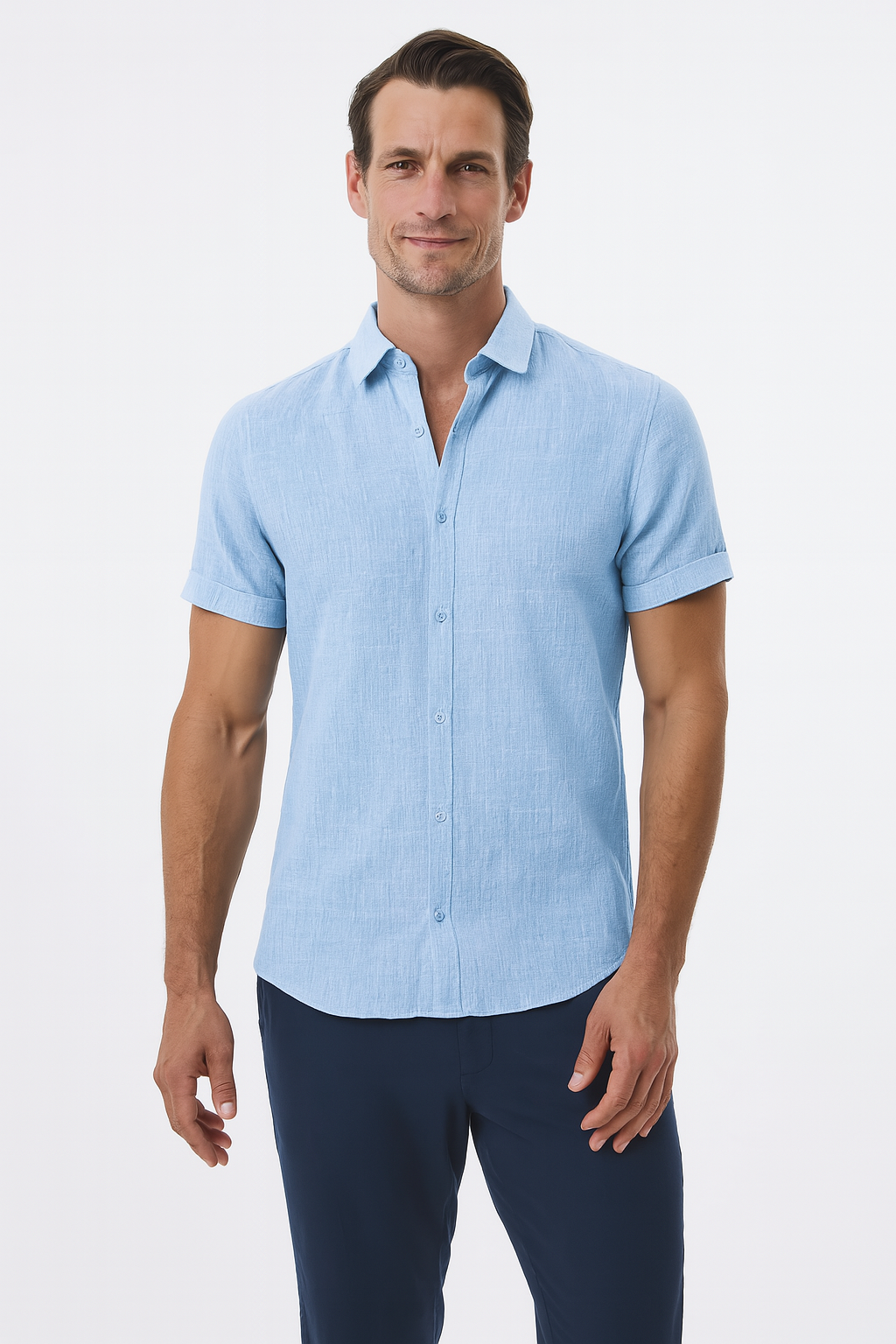 Luca - Chemise en lin d'été élégante et confortable pour un style décontracté
