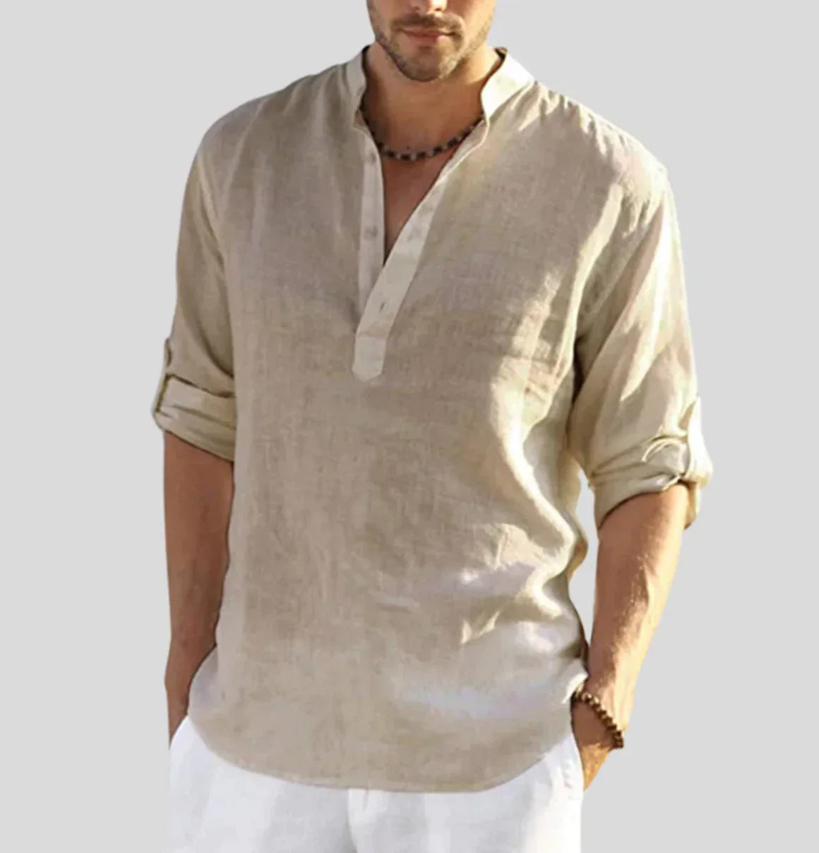 Mathieu – Chemise en lin élégante à col classique