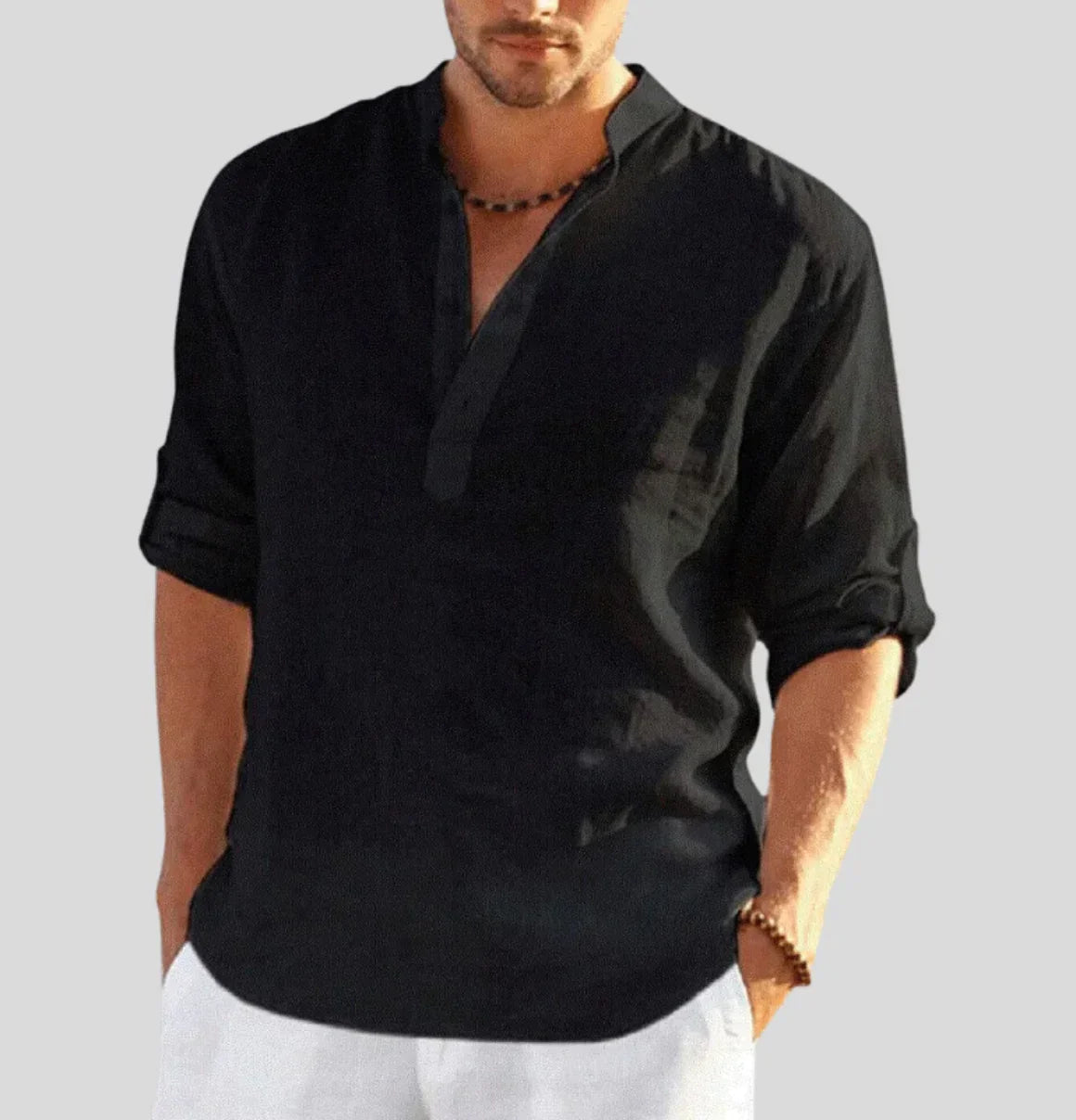 Mathieu – Chemise en lin élégante à col classique