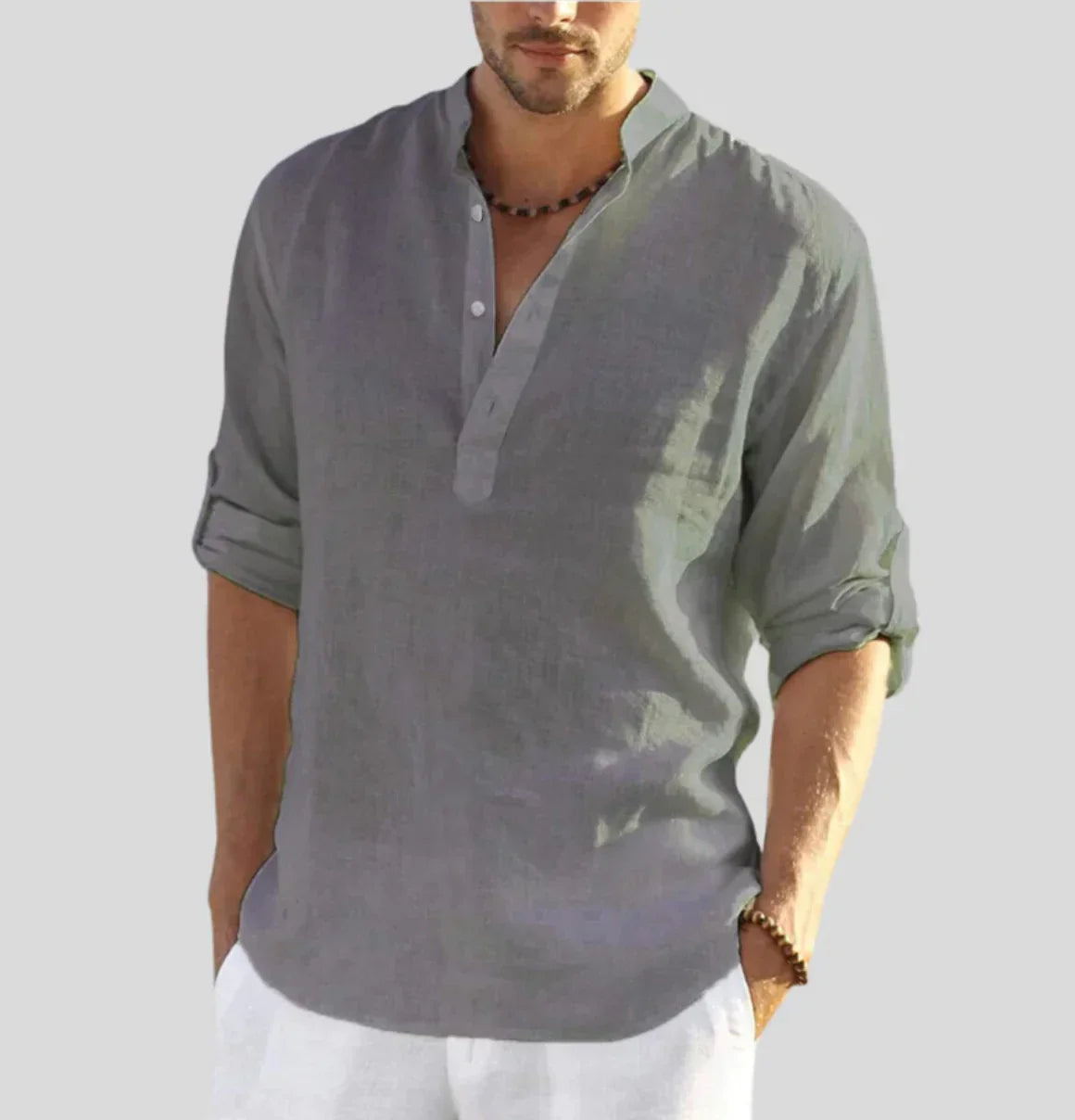Mathieu – Chemise en lin élégante à col classique