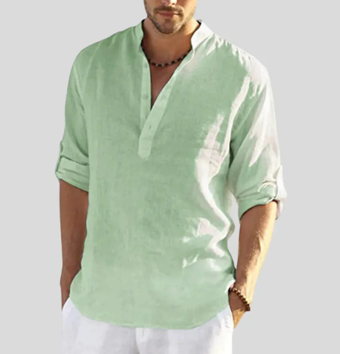Mathieu – Chemise en lin élégante à col classique