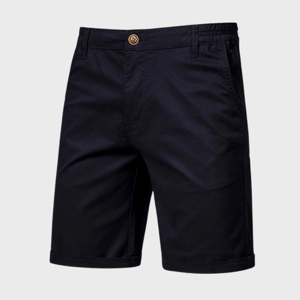 Bastien – Shorts chino en coton à ceinture élastique, alliant élégance estivale et confort décontracté