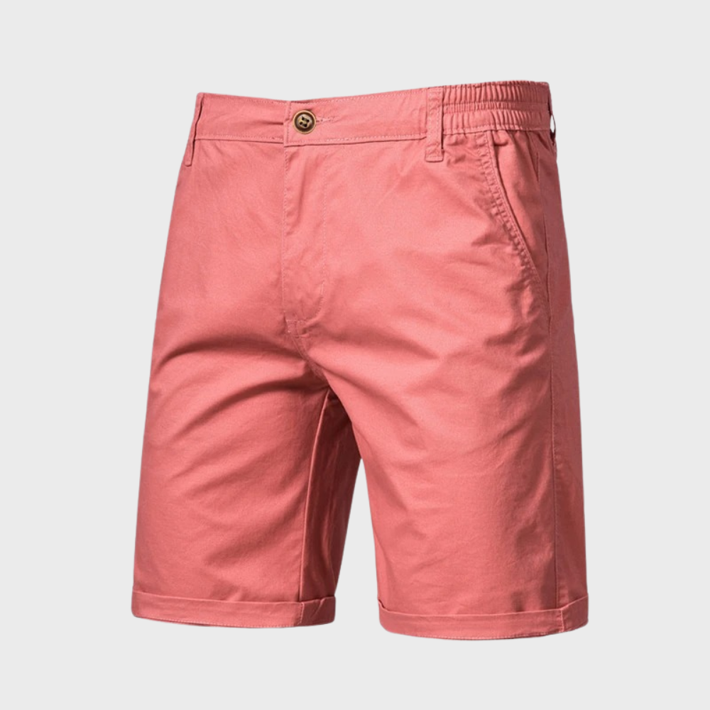 Bastien – Shorts chino en coton à ceinture élastique, alliant élégance estivale et confort décontracté