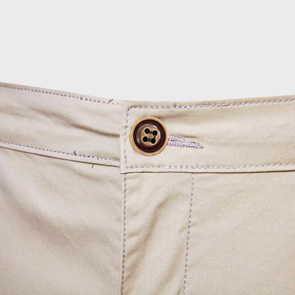Bastien – Shorts chino en coton à ceinture élastique, alliant élégance estivale et confort décontracté