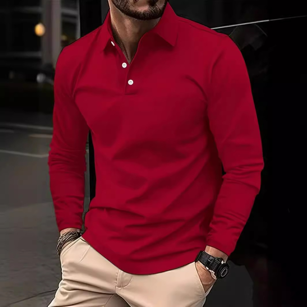 Gabriel – Polo à manches longues décontracté, élégant et confortable
