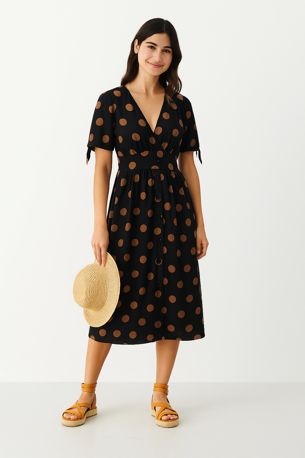 Aurelie | Robe à pois élégante pour un look sophistiqué et chic