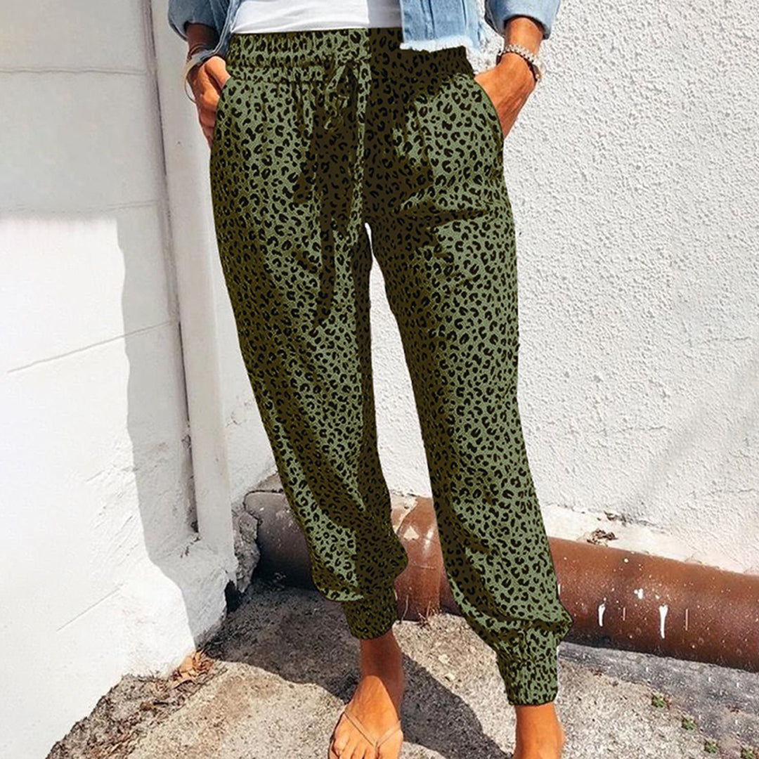 Kleo – Pantalon de détente à motif léopard, alliant confort et style décontracté