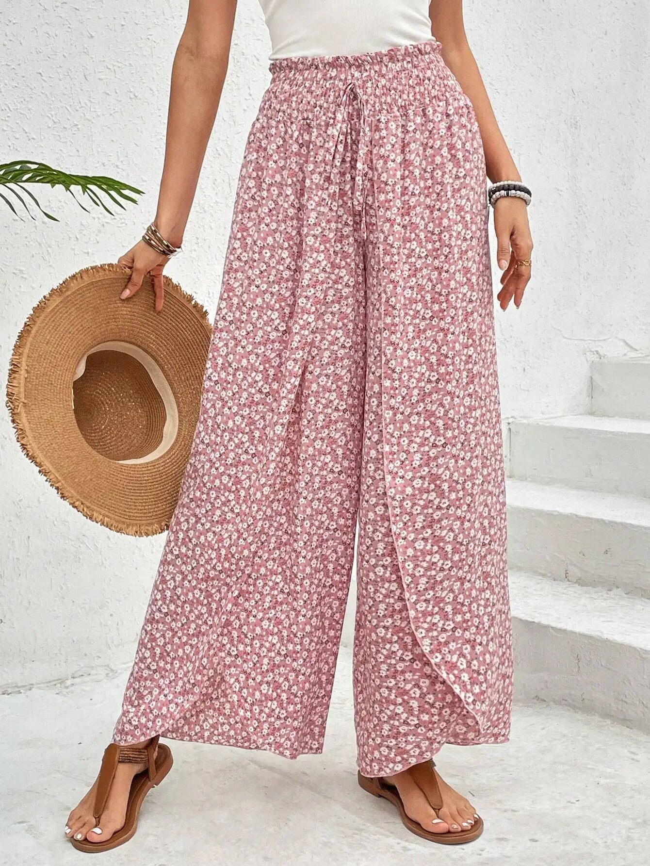 Anaïs – Pantalon d'été confortable avec jambes élastiques et cordon réglable pour un ajustement parfait