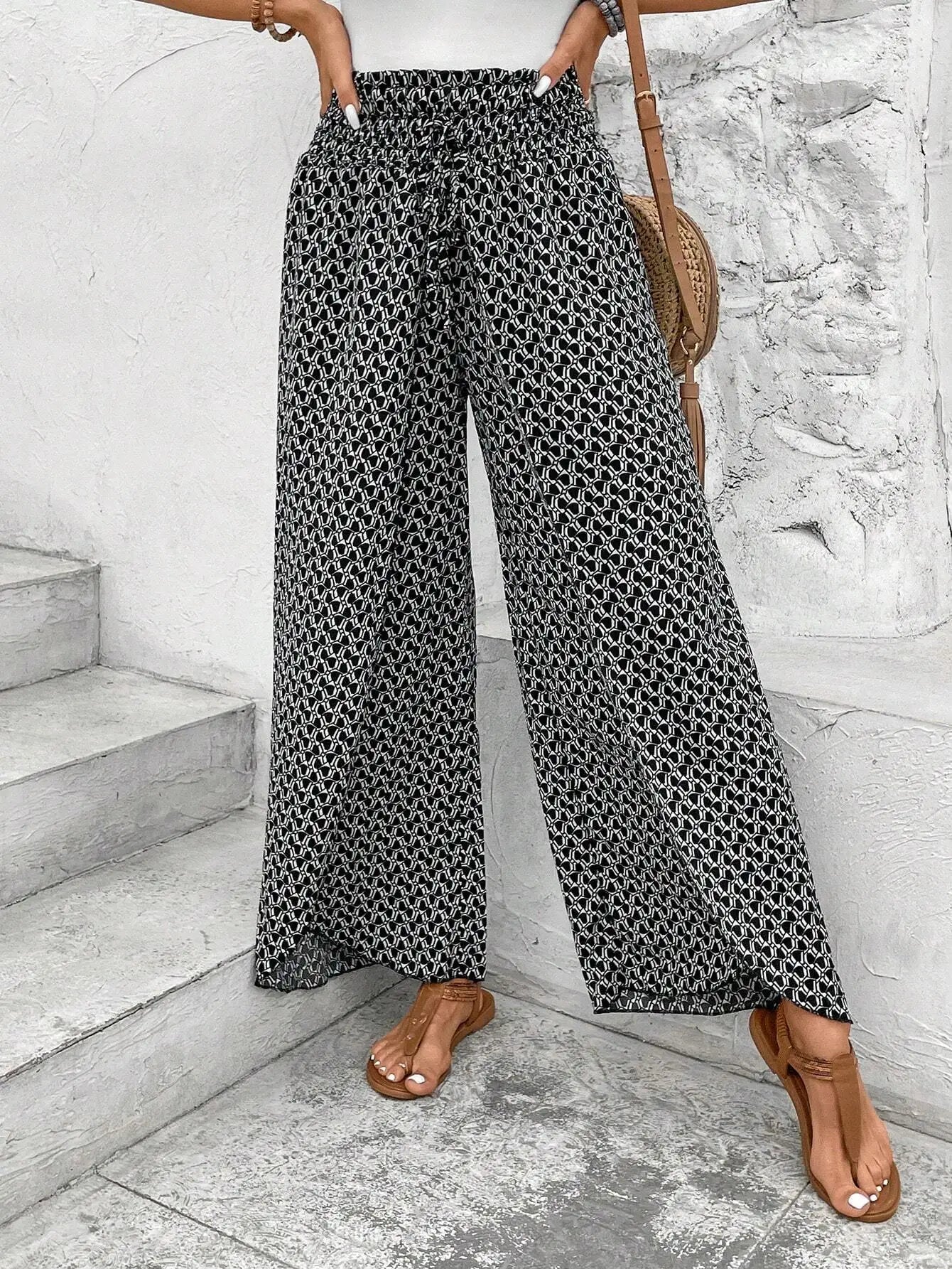 Anaïs – Pantalon d'été confortable avec jambes élastiques et cordon réglable pour un ajustement parfait