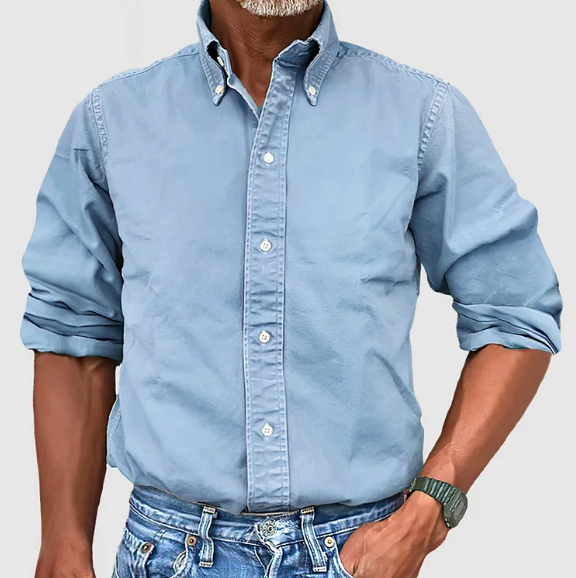 Louis – Chemise classique à manches longues en tissu Oxford