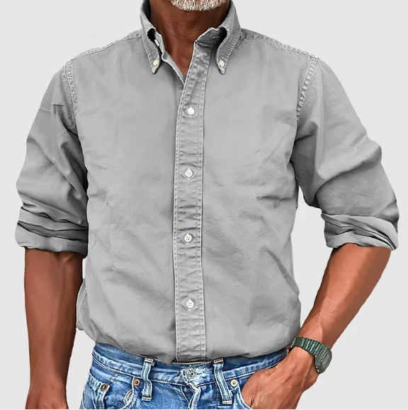 Louis – Chemise classique à manches longues en tissu Oxford