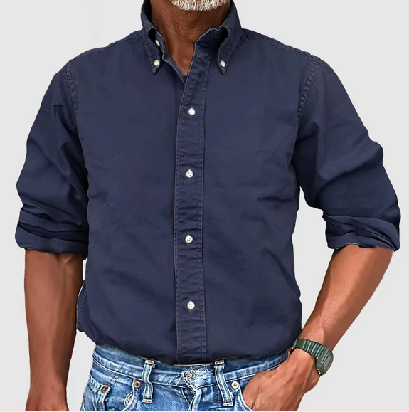 Louis – Chemise classique à manches longues en tissu Oxford