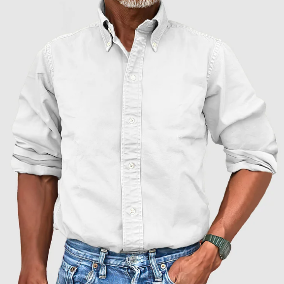Louis – Chemise classique à manches longues en tissu Oxford