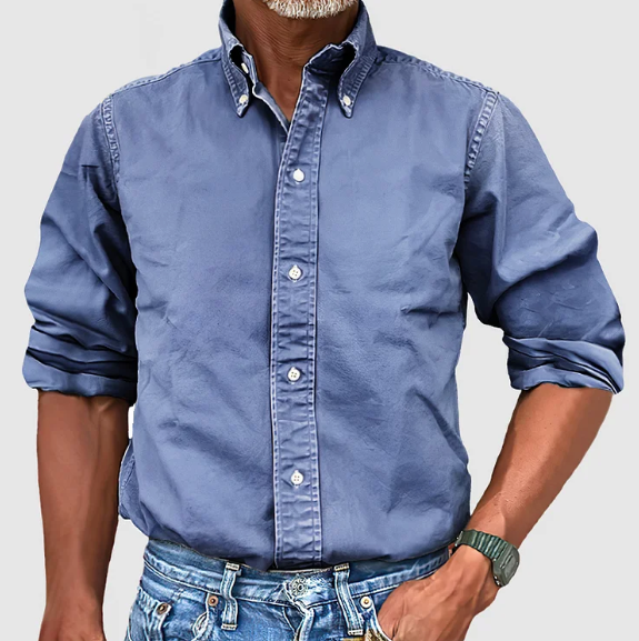 Louis – Chemise classique à manches longues en tissu Oxford