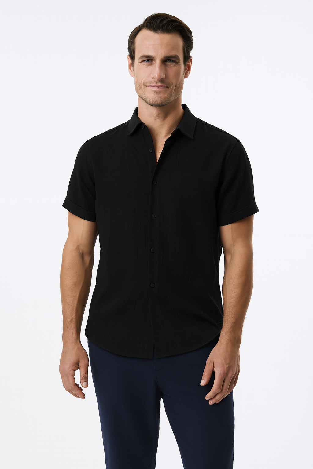 Luca - Chemise en lin d'été élégante et confortable pour un style décontracté