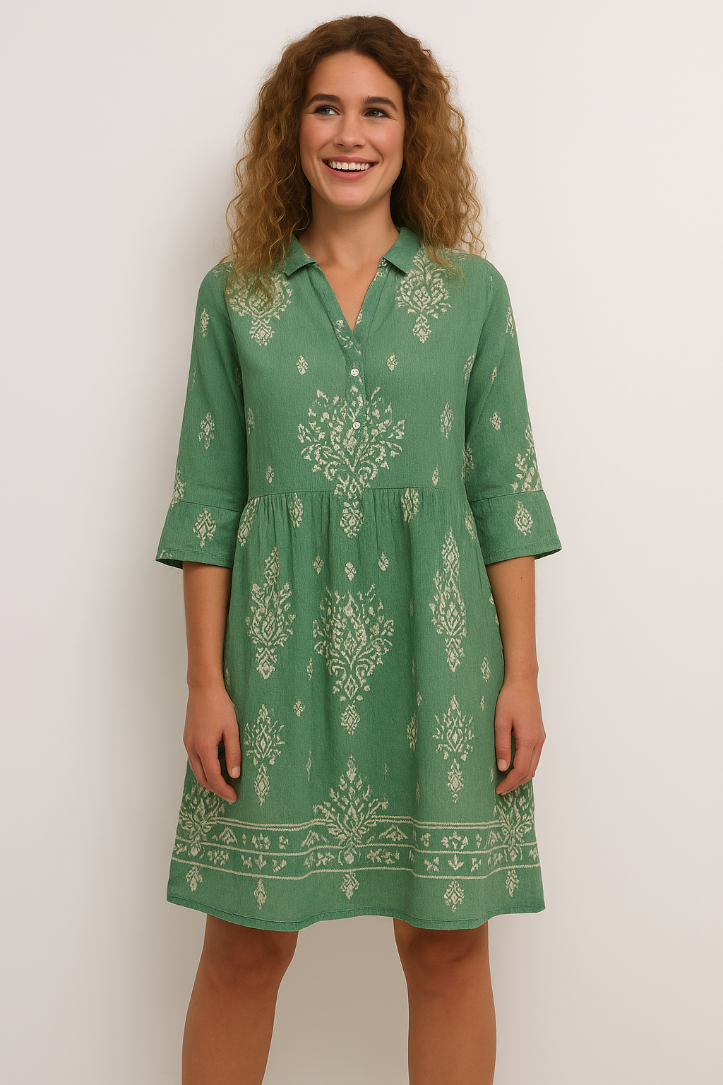 Selena | Robe confortable et fluide à manches courtes – Parfaite pour une conduit décontractée et élégante