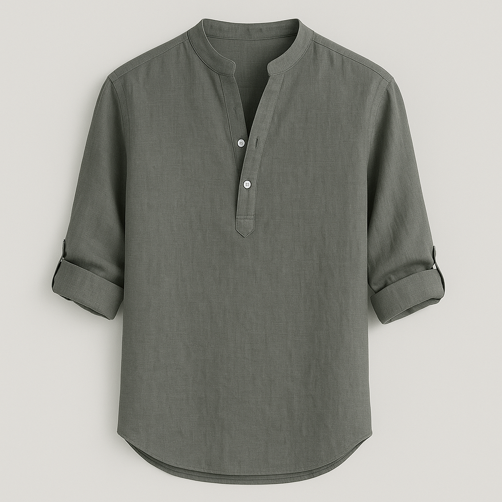 Julien – Chemise légère en lin à coupe moderne et col classique
