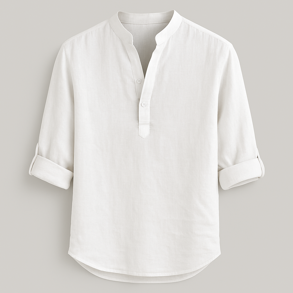 Julien – Chemise légère en lin à coupe moderne et col classique