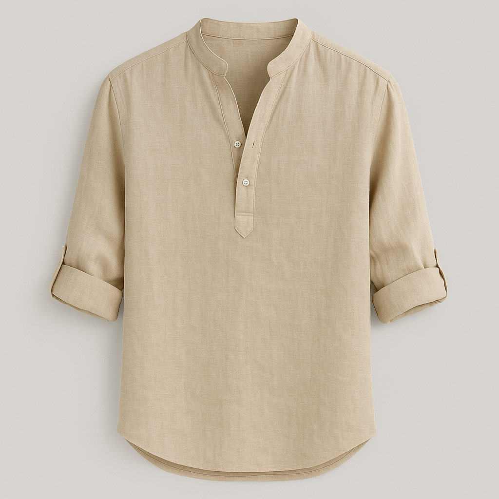 Julien – Chemise légère en lin à coupe moderne et col classique