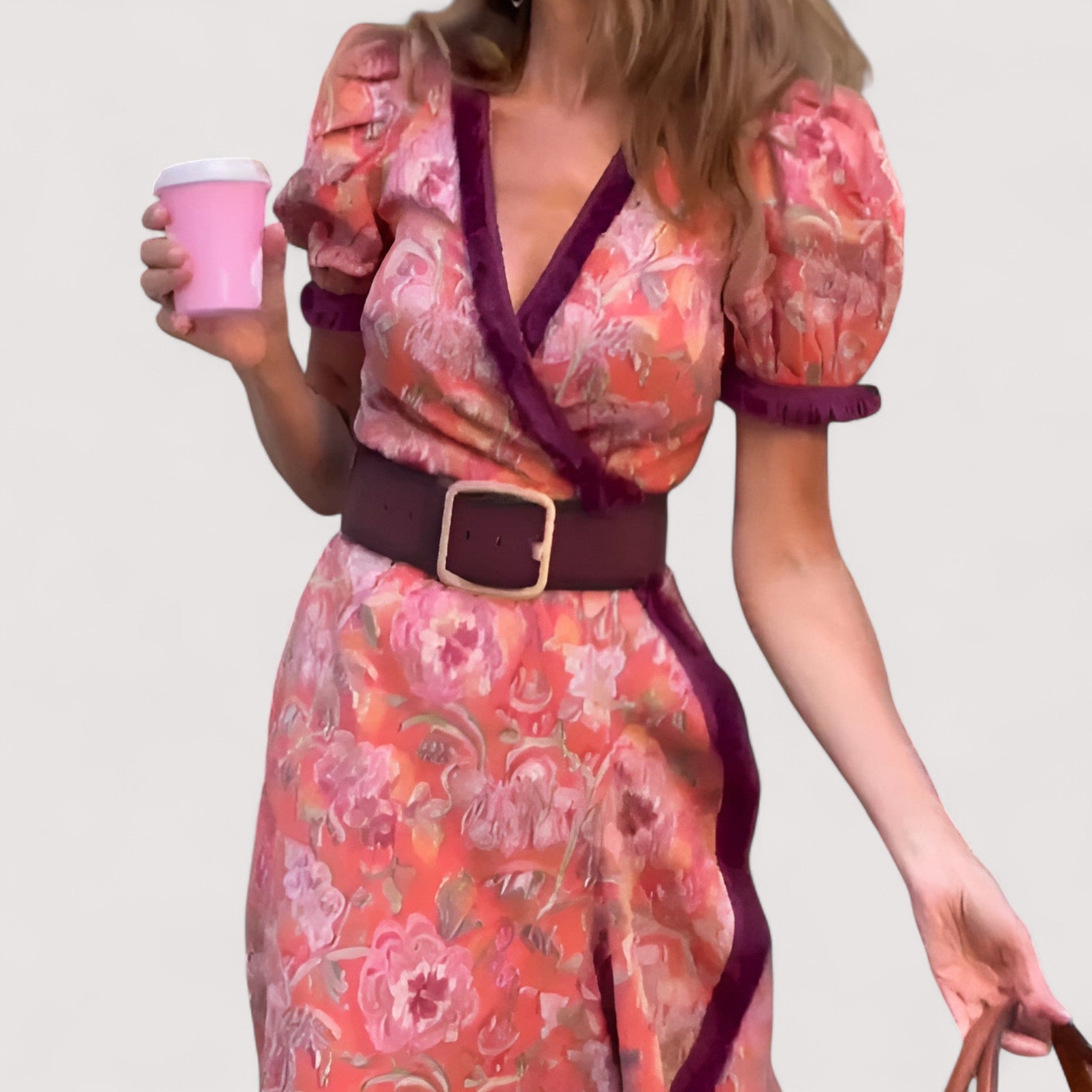 Sif | Robe longue rose raffinée pour une apparence élégante et sophistiquée
