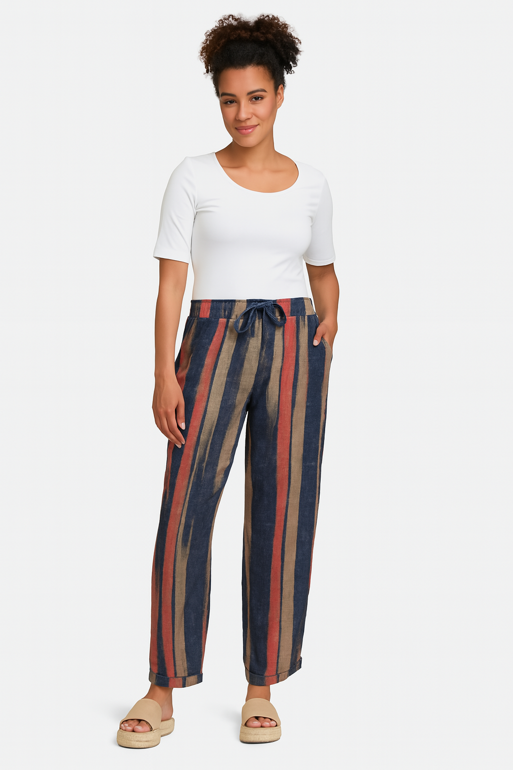 Rive | Pantalon élégant en coton de luxe et lin pour un confort stylé