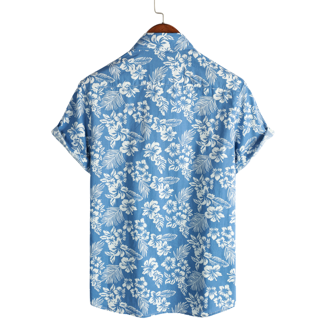 Mathieu – Chemise hawaïenne élégante à manches courtes avec motif floral raffiné