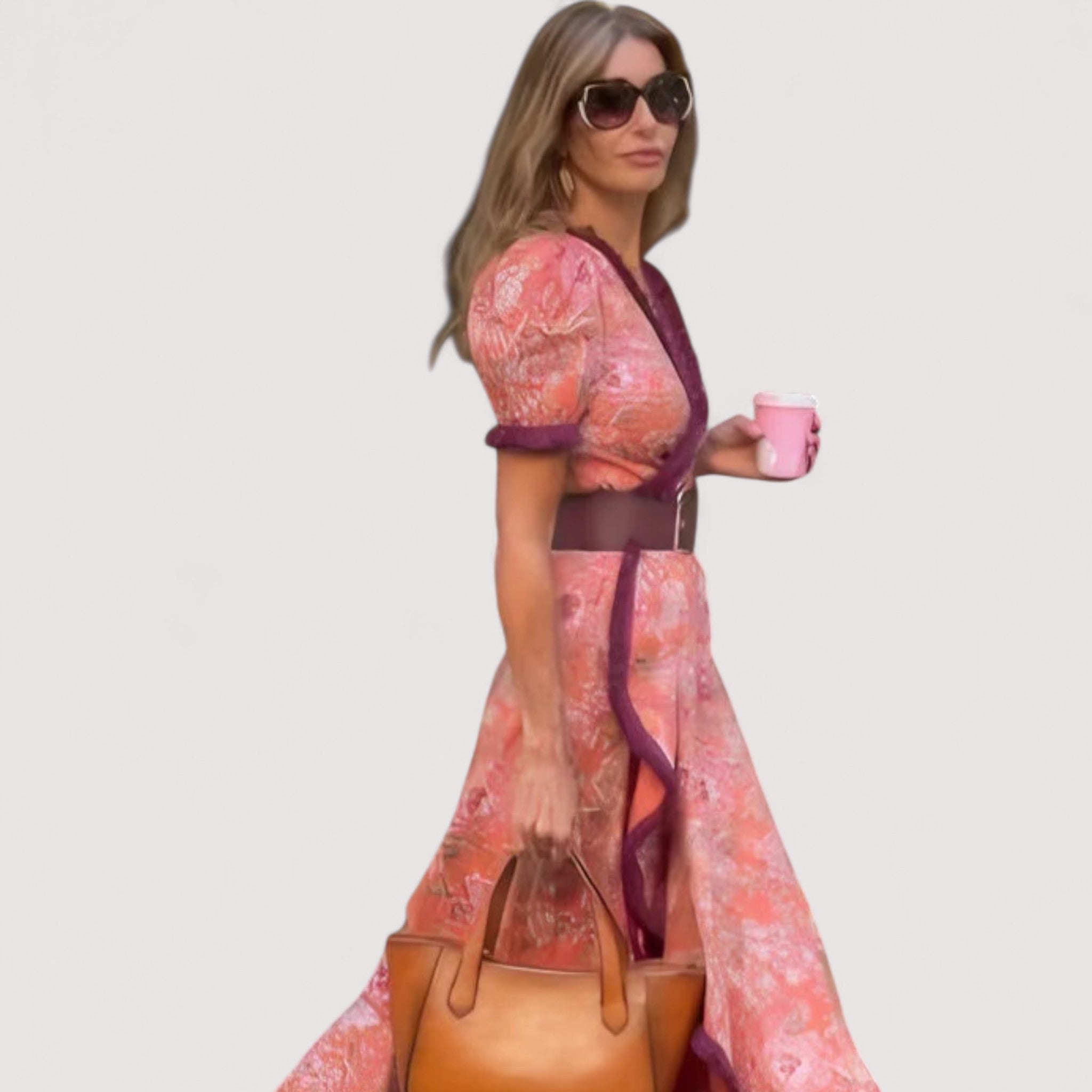 Sif | Robe longue rose raffinée pour une apparence élégante et sophistiquée