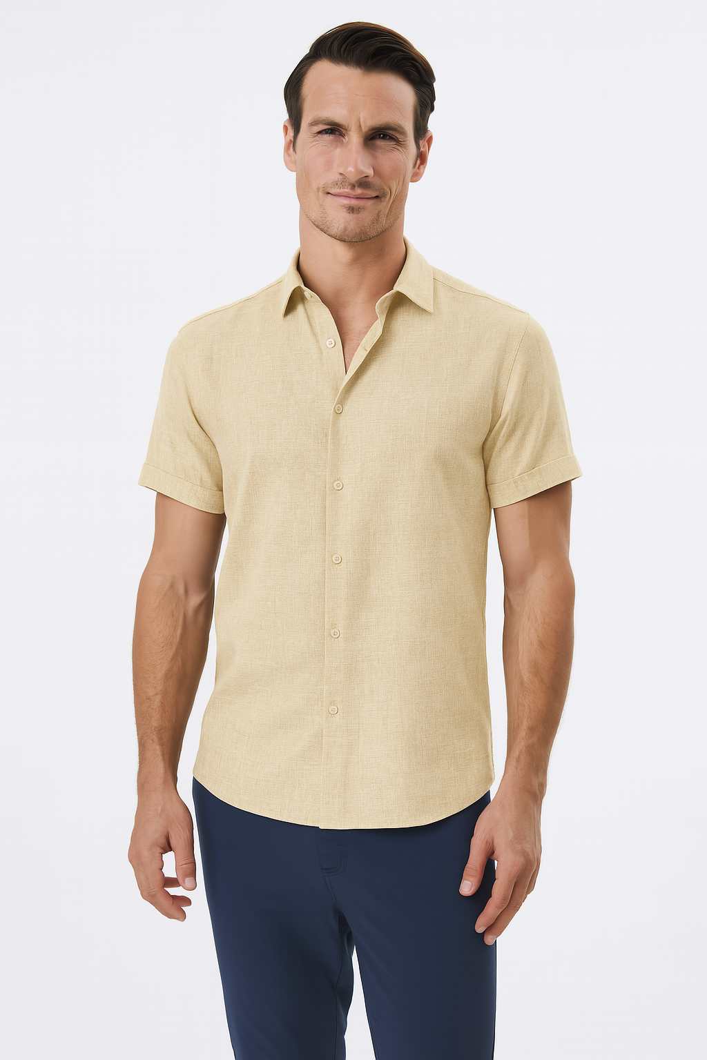 Luca - Chemise en lin d'été élégante et confortable pour un style décontracté