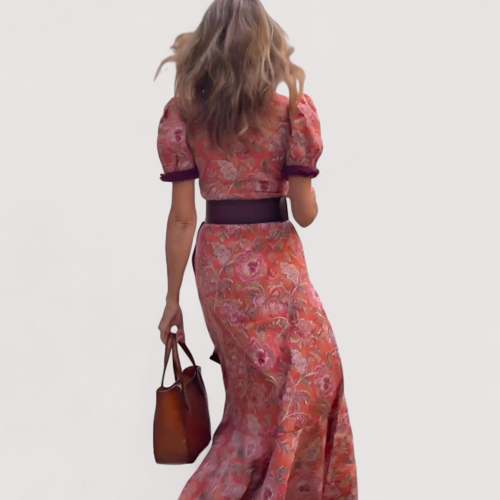 Sif | Robe longue rose raffinée pour une apparence élégante et sophistiquée