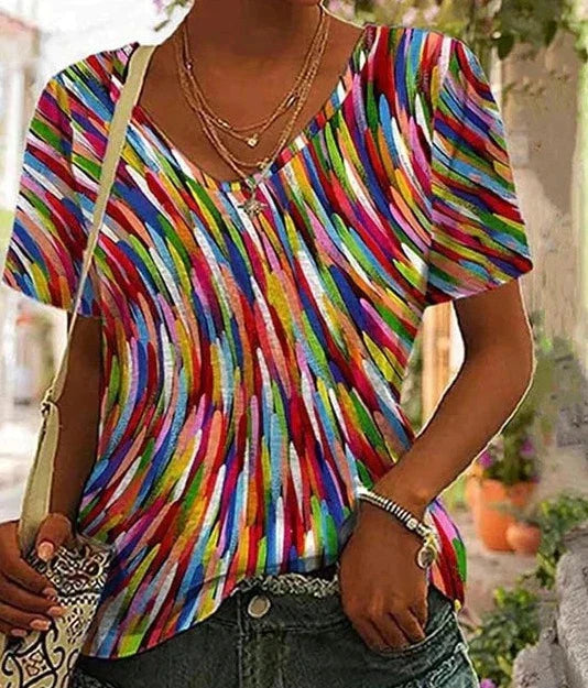 Sophie – Top décontracté et coloré pour femmes au style affirmé