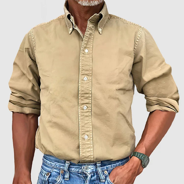 Louis – Chemise classique à manches longues en tissu Oxford