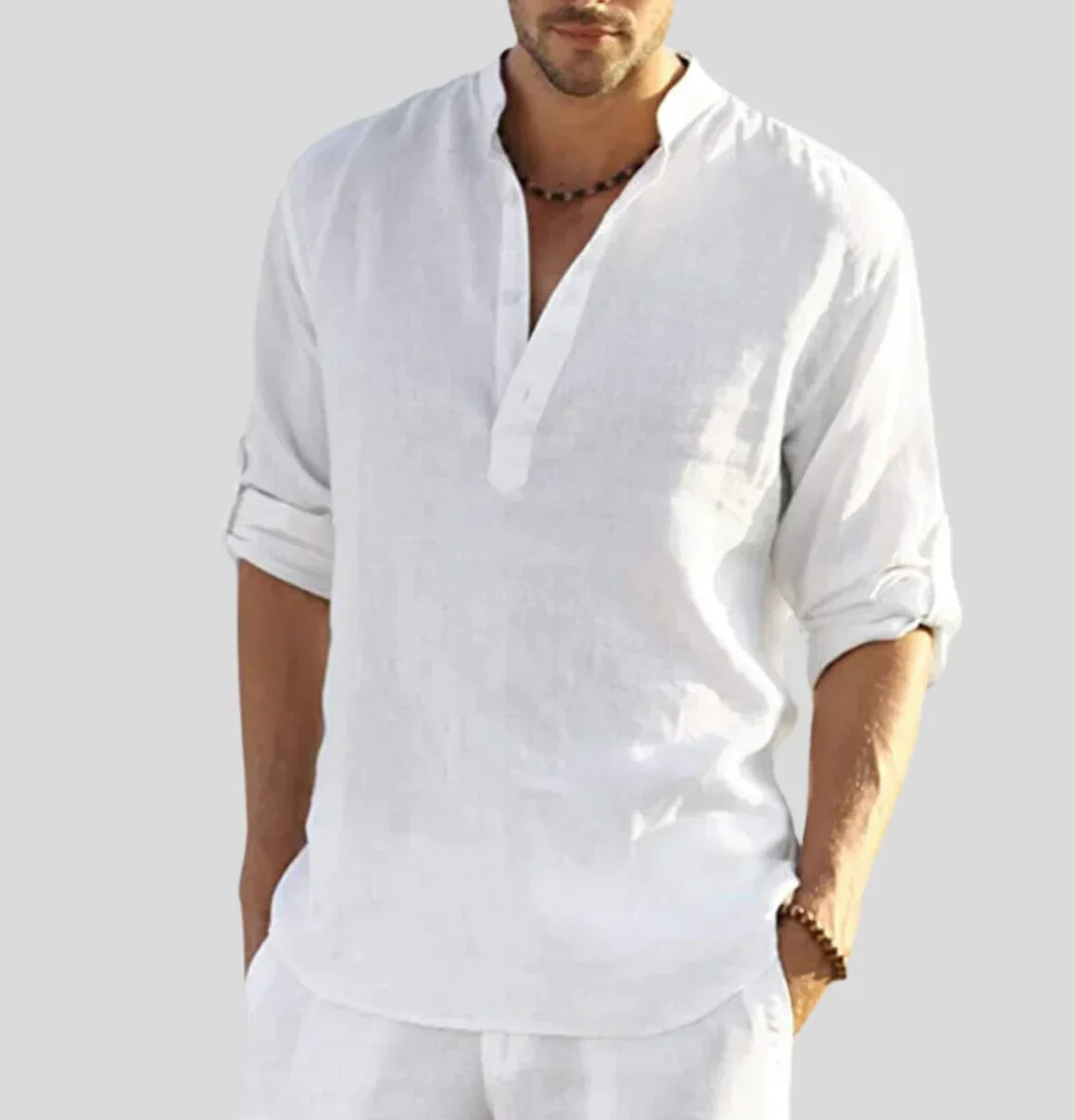 Mathieu – Chemise en lin élégante à col classique