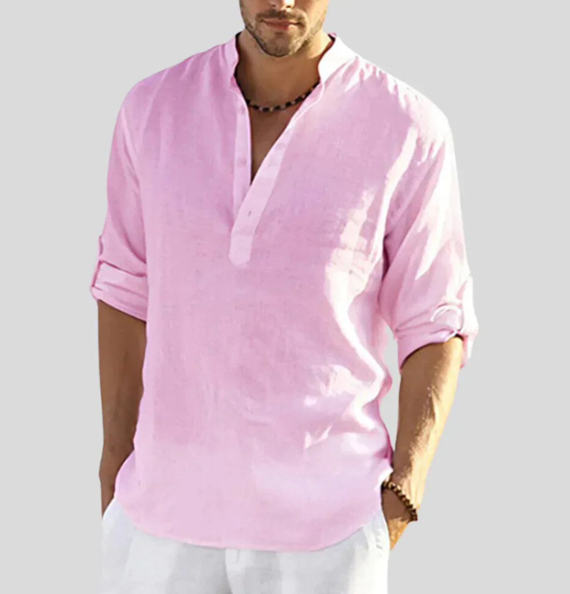 Mathieu – Chemise en lin élégante à col classique