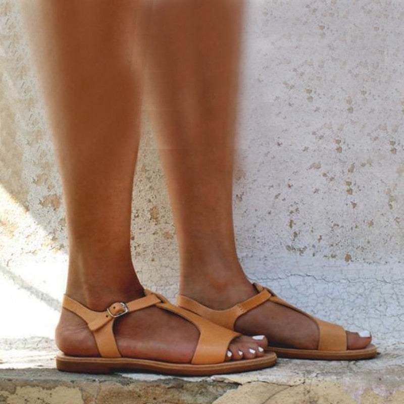 Léna – Sandales plates élégantes pour un style confortable et raffiné