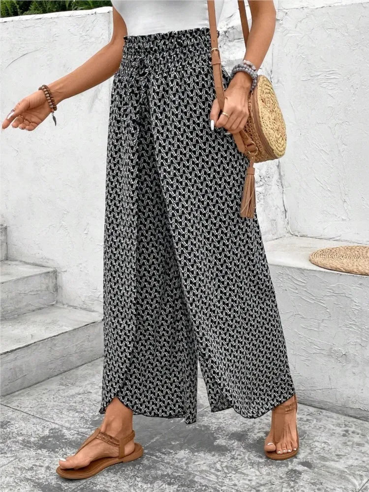 Anaïs – Pantalon d'été confortable avec jambes élastiques et cordon réglable pour un ajustement parfait