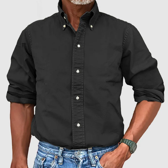 Louis – Chemise classique à manches longues en tissu Oxford