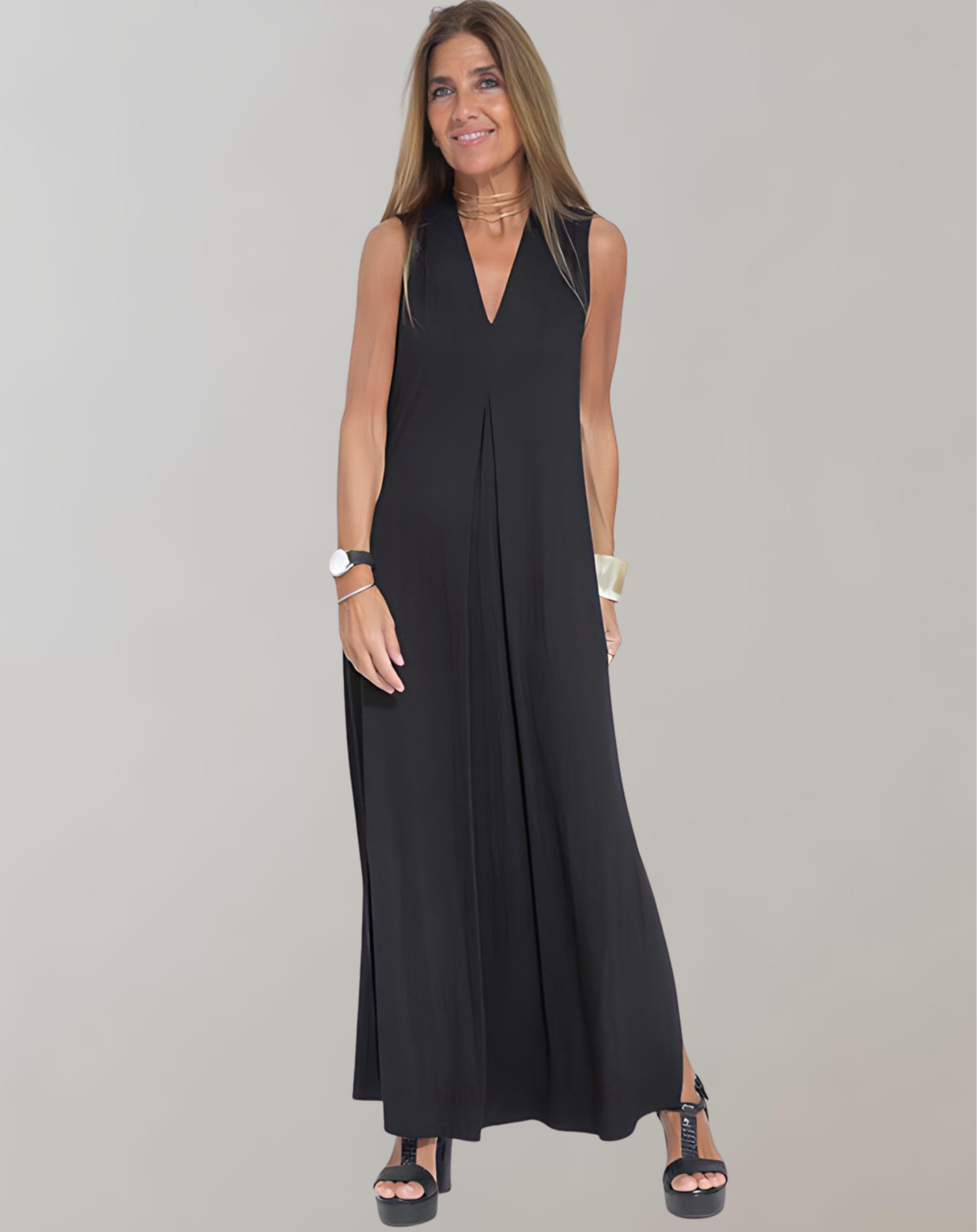Élena – Robe élégante et flatteuse avec un décolleté en V subtilement séduisant