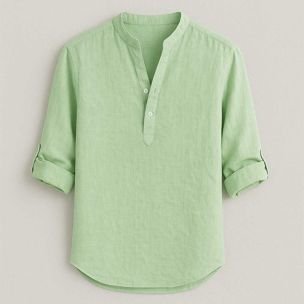 Julien – Chemise légère en lin à coupe moderne et col classique