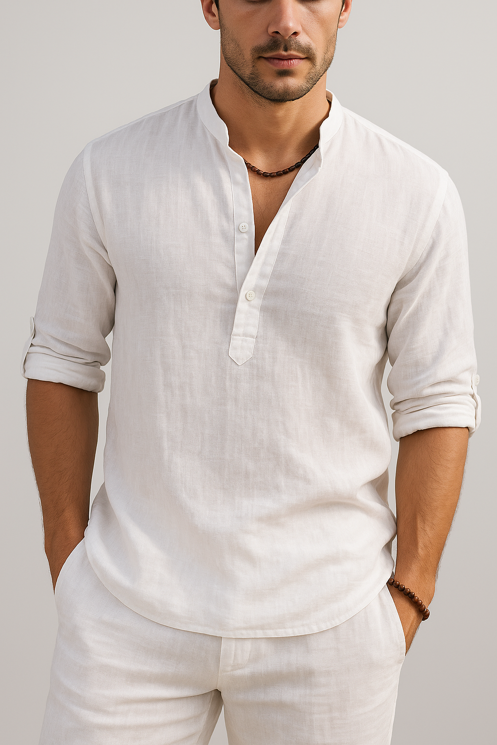 Julien – Chemise légère en lin à coupe moderne et col classique
