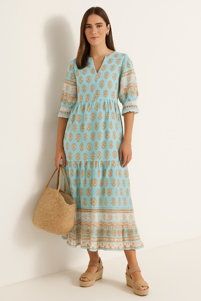 Robe Alma – Impression vive pour un look éclatant